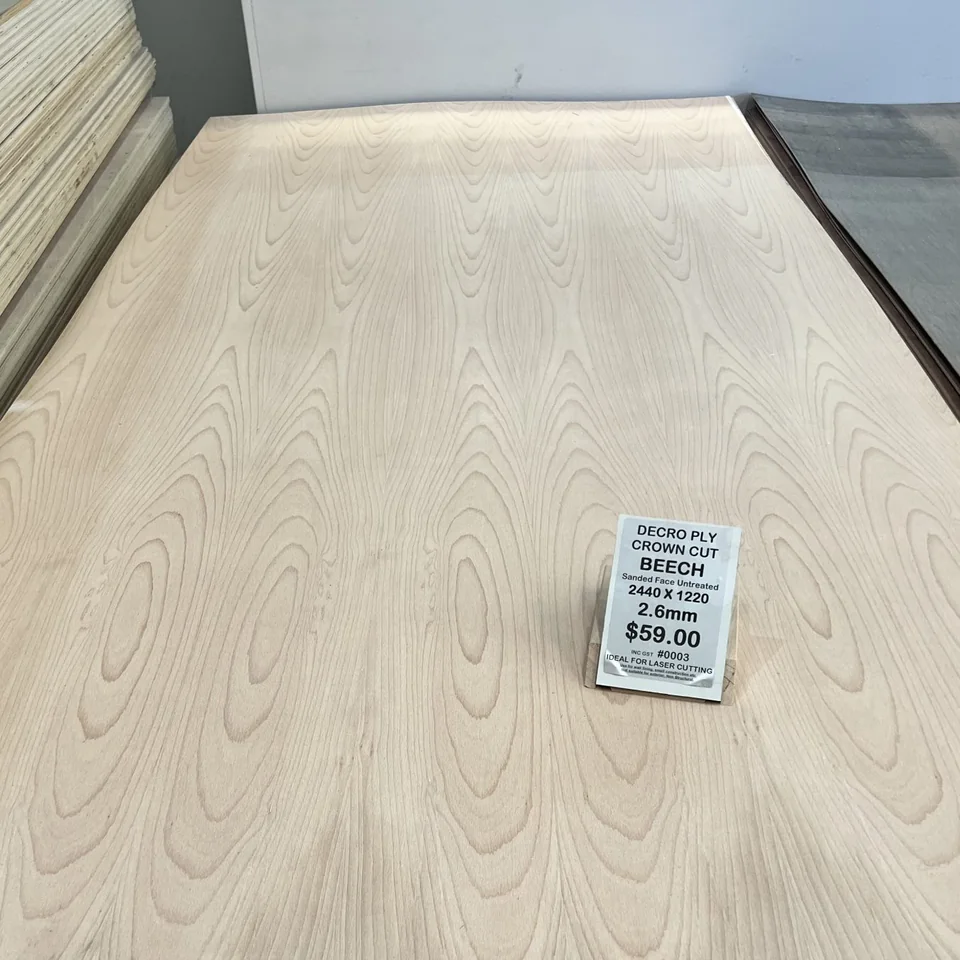 Beech Crown Ply 2440x1220 2.6mm